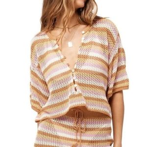 L*Space Coast is Clear Knit Swim Cover up Top